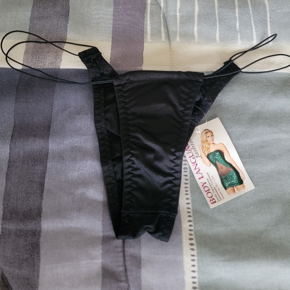 NEW Black Body Language Fashions Thong/Swim Bottom